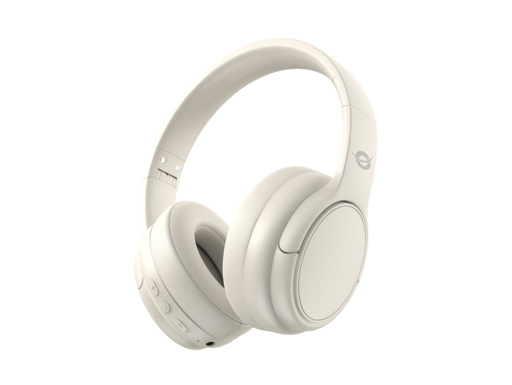 Conceptronic PARRIS03C słuchawki/zestaw słuchawkowy Przewodowy i Bezprzewodowy Opaska na głowę Muzyka Bluetooth Kremowy