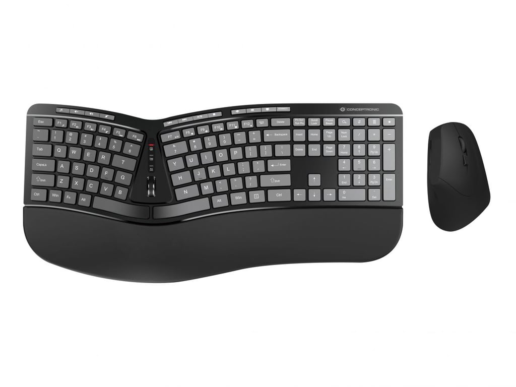 Conceptronic ORAZIO02US klawiatura Dołączona myszka Biuro RF Wireless QWERTY US English Czarny