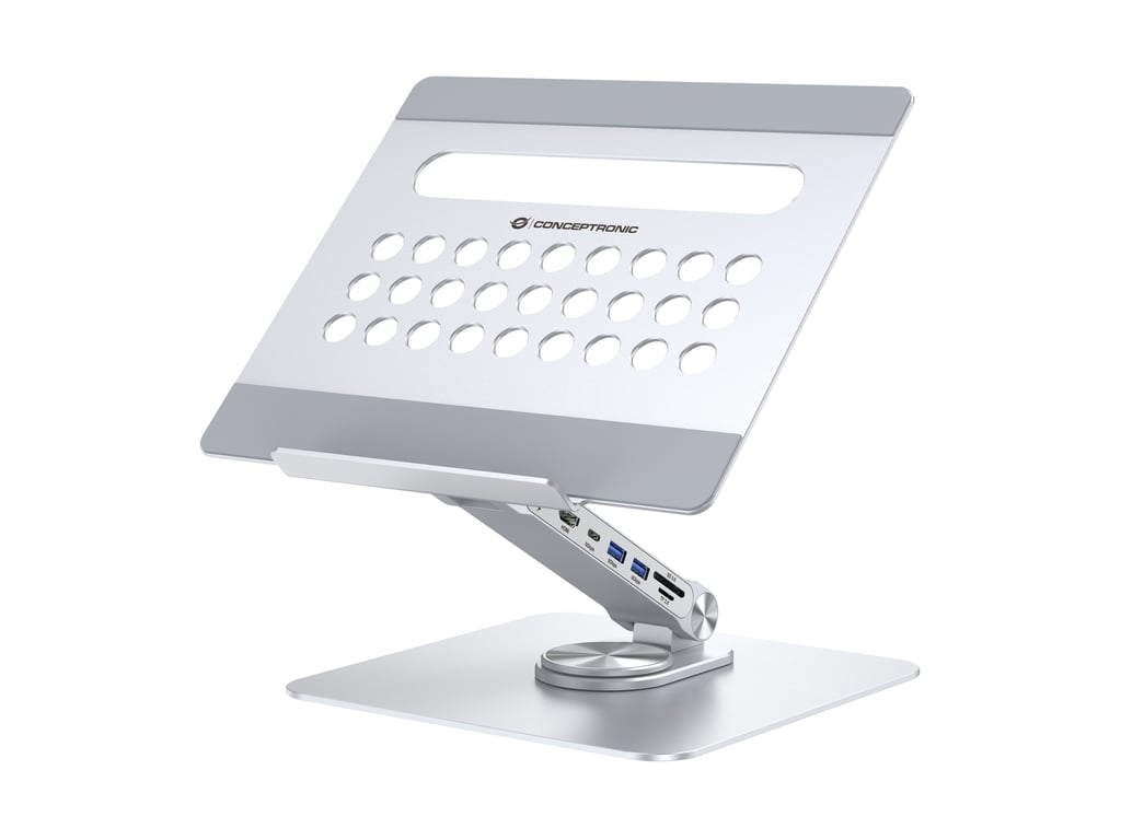 Conceptronic DONN27G stojak na laptop Podstawka na notebooka Srebrny