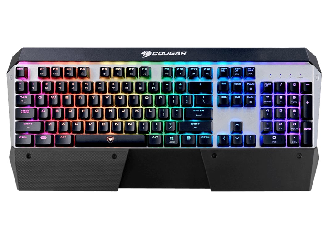 COUGAR Gaming Attack X3 RGB klawiatura USB Czarny, Srebrny CGR-WM1MB-ATR
