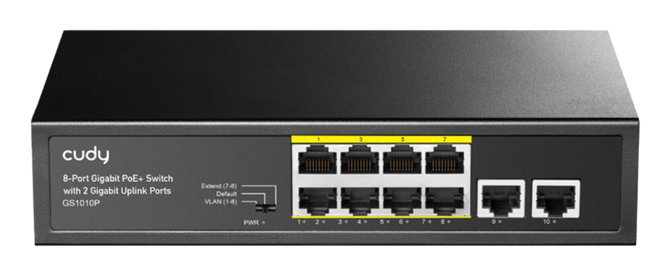 CUDY GS1010P przełącznik sieciowy, 8-portowy, Gigabit, PoE+, 120W