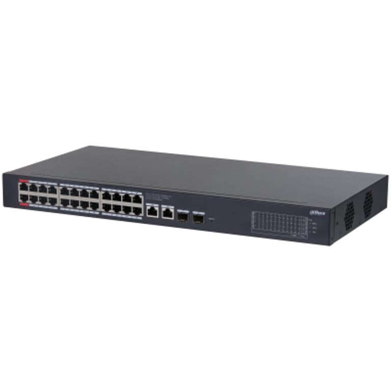 Dahua Technology CS4228-24GT-240 łącza sieciowe Zarządzany L2 Gigabit Ethernet (10/100/1000) Obsługa PoE Czarny