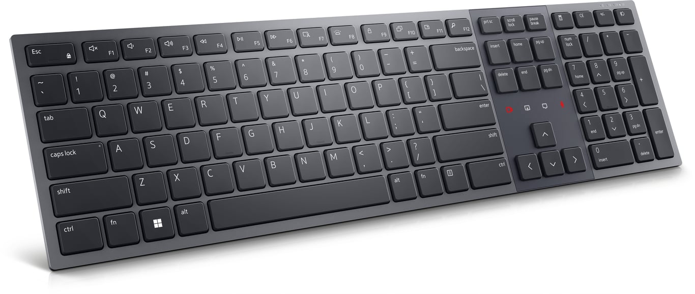 DELL KB900 klawiatura RF Wireless + Bluetooth QWERTZ Czeski, Słowacki Grafitowy KB900-GR-CSK