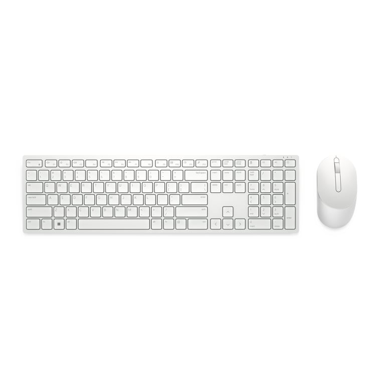 DELL KM5221W klawiatura Dołączona myszka RF Wireless QWERTZ Czeski, Słowacki Biały