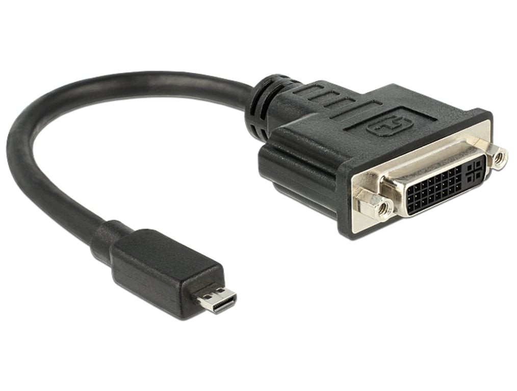 DeLOCK 65563 adapter kablowy 0,2 m DVI-D Micro-HDMI Czarny