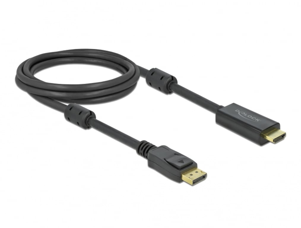 DeLOCK 85956 adapter kablowy 2 m HDMI Typu A (Standard) DisplayPort Czarny