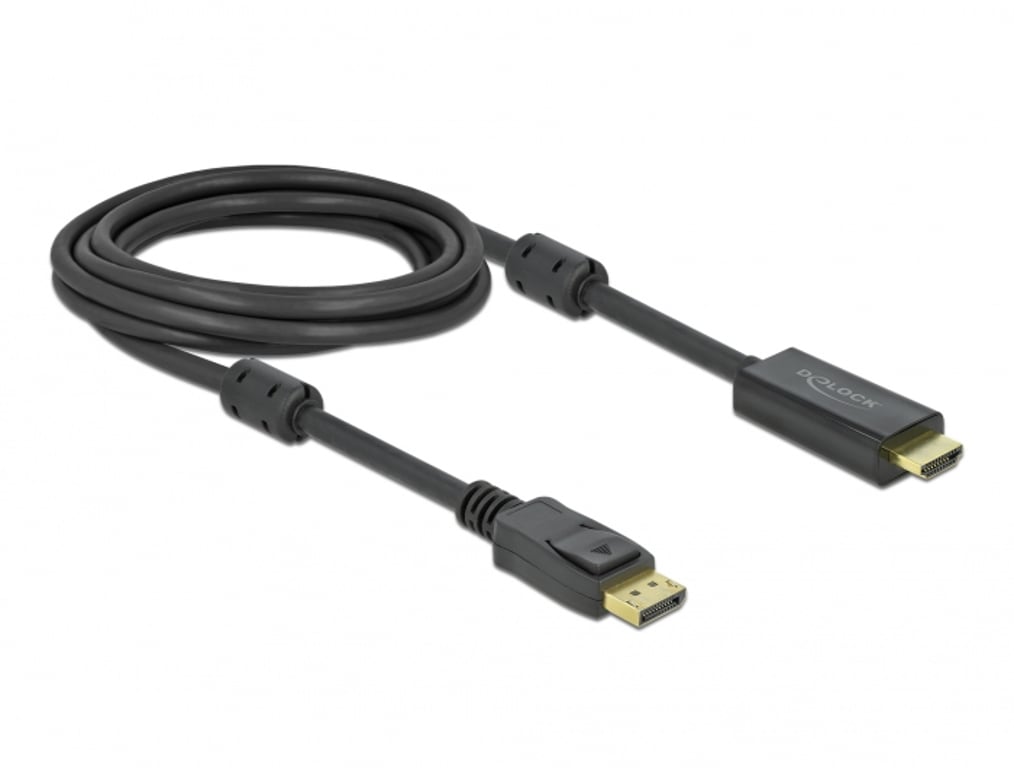 DeLOCK 85957 adapter kablowy 3 m DisplayPort HDMI Czarny