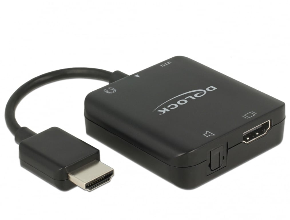 DeLOCK 63276 adapter kablowy HDMI Typu A (Standard) Czarny