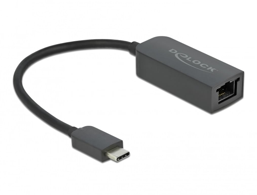 DeLOCK 66645 zmieniacz płci / kabli USB Type-C LAN RJ45 Czarny