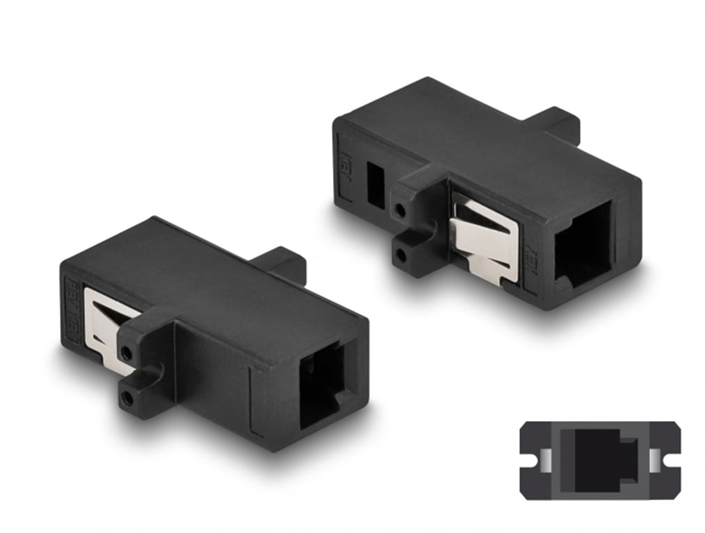 DeLOCK 87933 adapter światłowodowy MT-RJ/MT-RJ 1 szt. Czarny