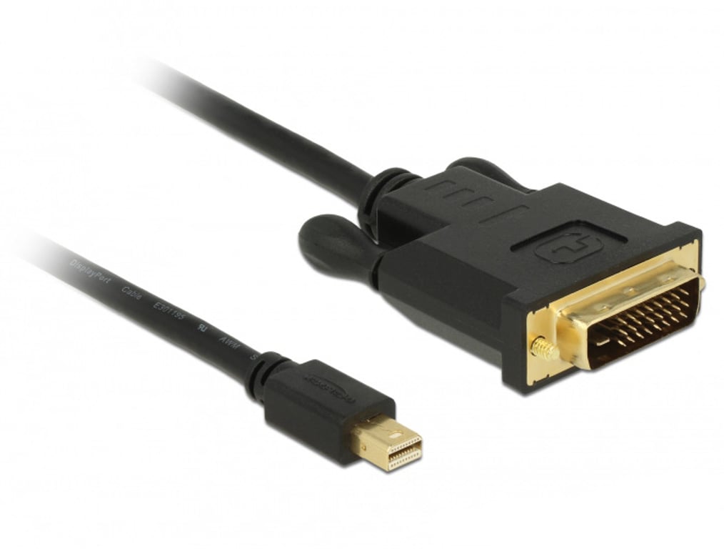 DeLOCK 83988 adapter kablowy 1 m Mini DisplayPort DVI-D Czarny