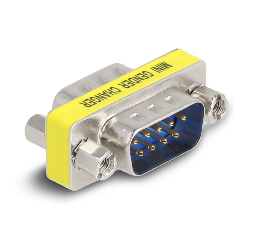 DeLOCK 66464 zmieniacz płci / kabli D-Sub 9 pin Srebrny, Żółty