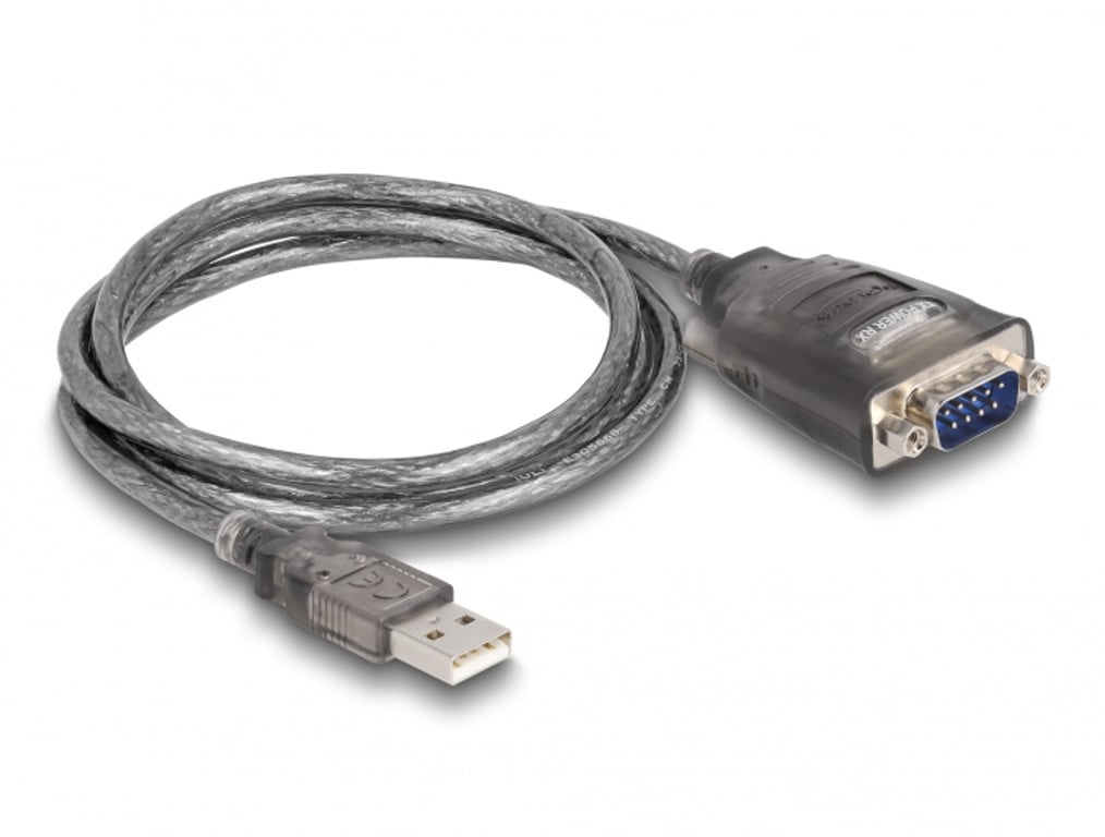 DeLOCK 61400 zmieniacz płci / kabli USB A RS-232 Czarny