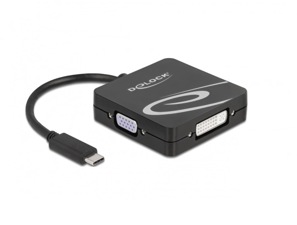 DeLOCK Adapter USB Type-C do portów VGA, DVI, HDMI albo DisplayPort