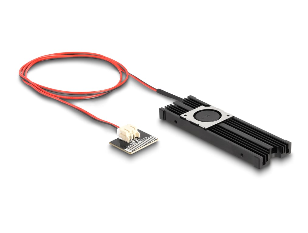 DeLOCK Odbiornik ciepła z wentylatorem do M.2 SSD 2280 czarny