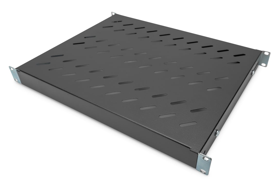 Digitus Półka ze zmiennymi szynami mocującymi do montażu stałego w szafach 483 mm (19