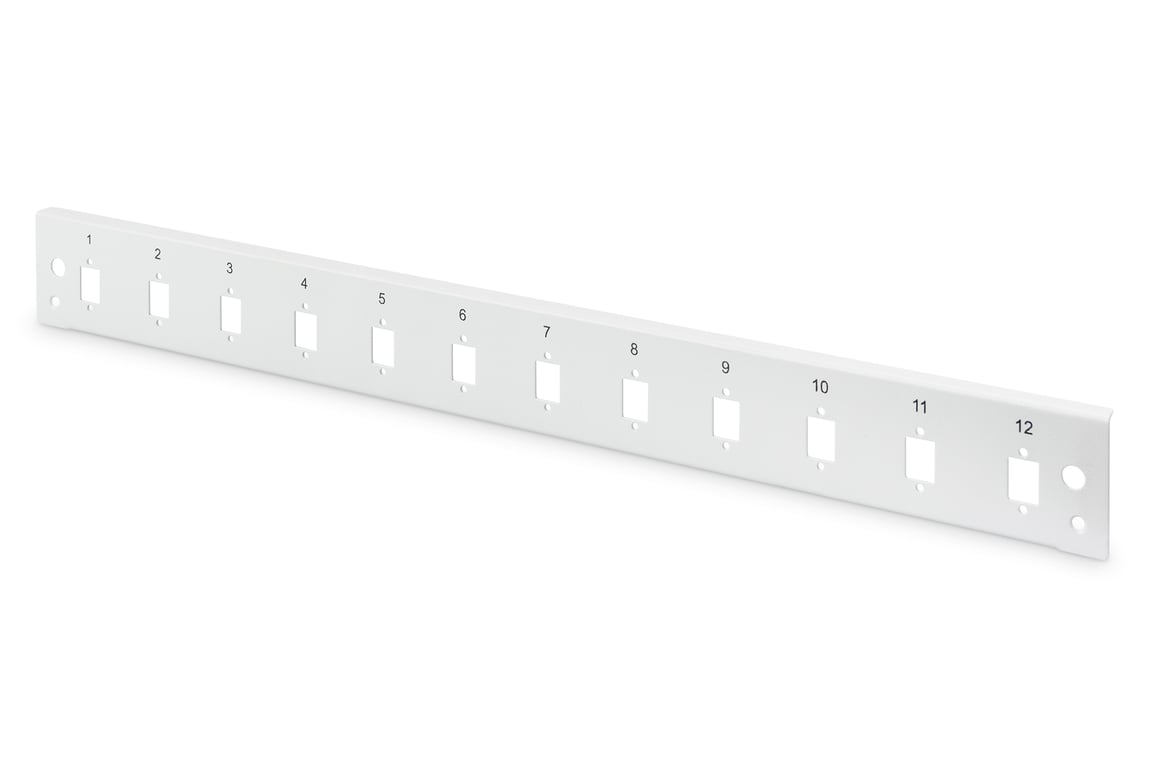 Digitus Płyta czołowa do światłowodowego panelu krosowego 12x LC duplex 1U (do DN-96200-QL), szary
