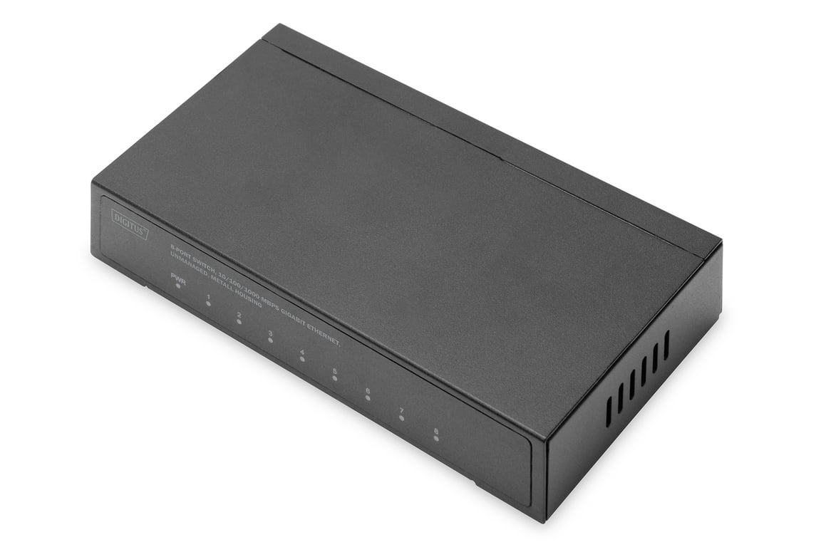 Digitus Przełącznik Gigabit, 8-portowy, desktop, niezarządzalny, obudowa metalowa