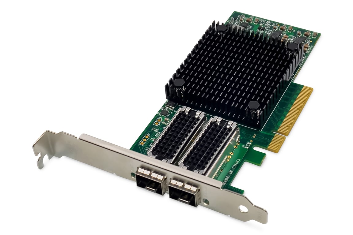 Digitus 2-portowa karta sieciowa 25 Gigabit Ethernet, SFP28, PCI Express, chipset Mellanox