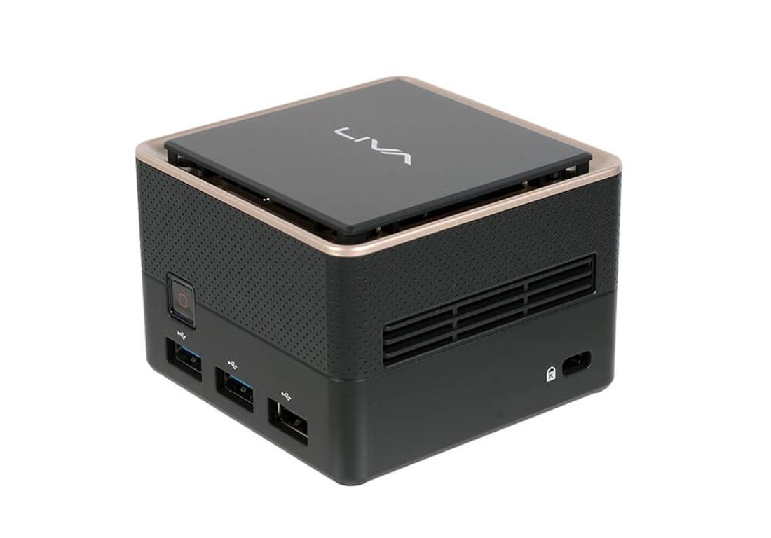 ECS LIVA Q3 Plus AMD Ryzen R1505G 4 GB DDR4-SDRAM 64 GB eMMC Mini PC Czarny