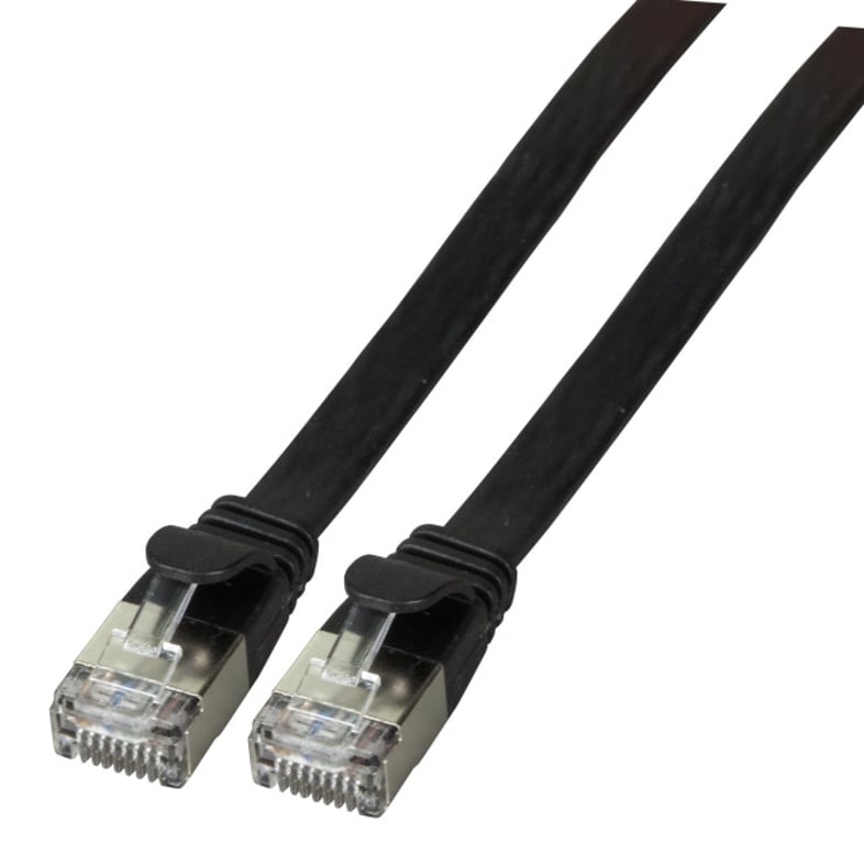 EFB Elektronik K5547SW.0,5 kabel sieciowy Czarny 0,5 m Cat6a U/FTP (STP)