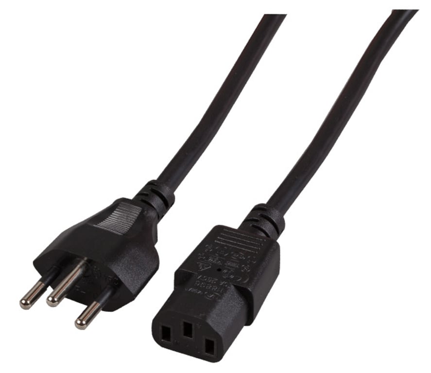 EFB Elektronik EK537.2V3 kabel zasilające Czarny 2 m T12 C13 panel