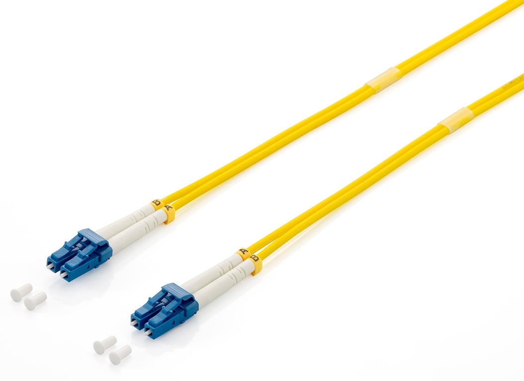 Equip 254436 kabel optyczny 10 m LC OS2 Żółty