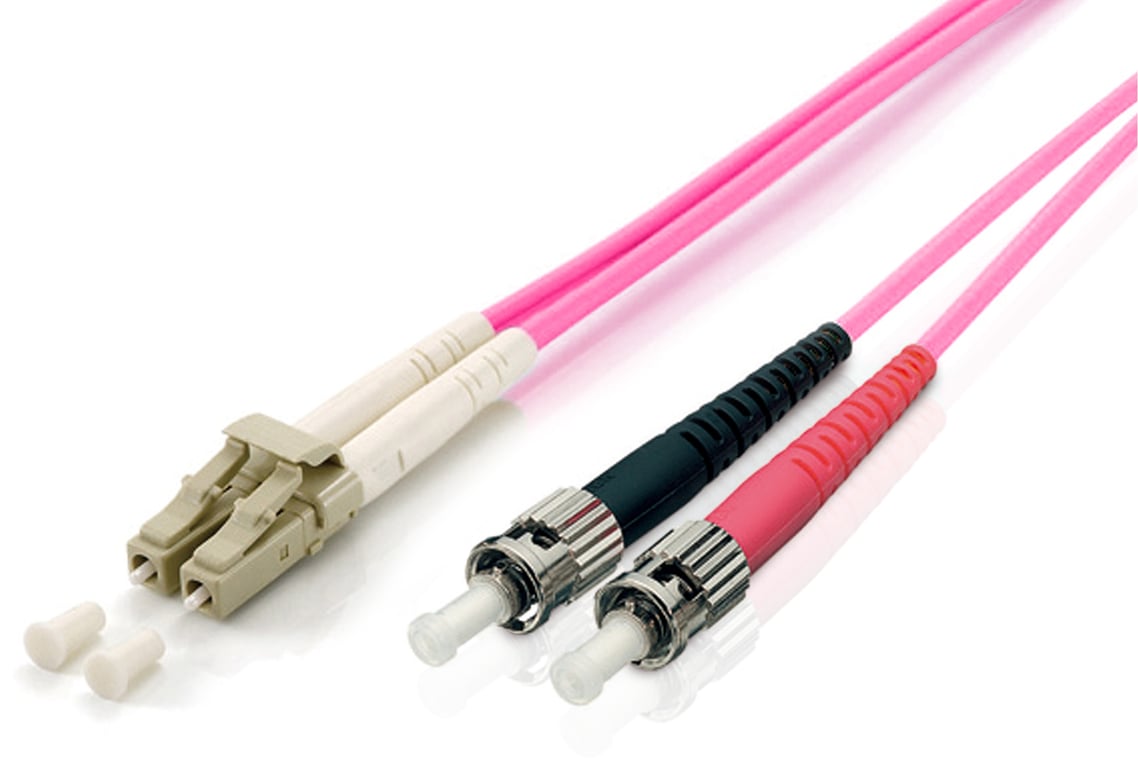 Equip 255549 kabel optyczny 0,5 m LC ST OM4 Fioletowy