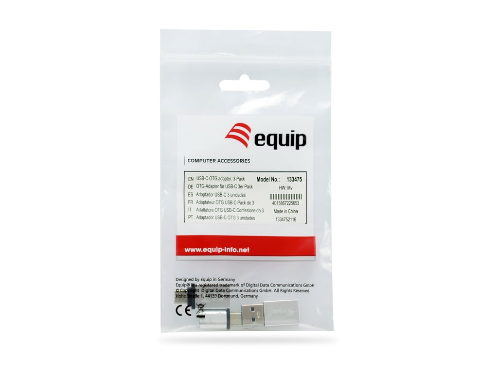 Equip 133475 zmieniacz płci / kabli USB C, USB C, USB A USB A, Micro-USB, USB C Srebrny