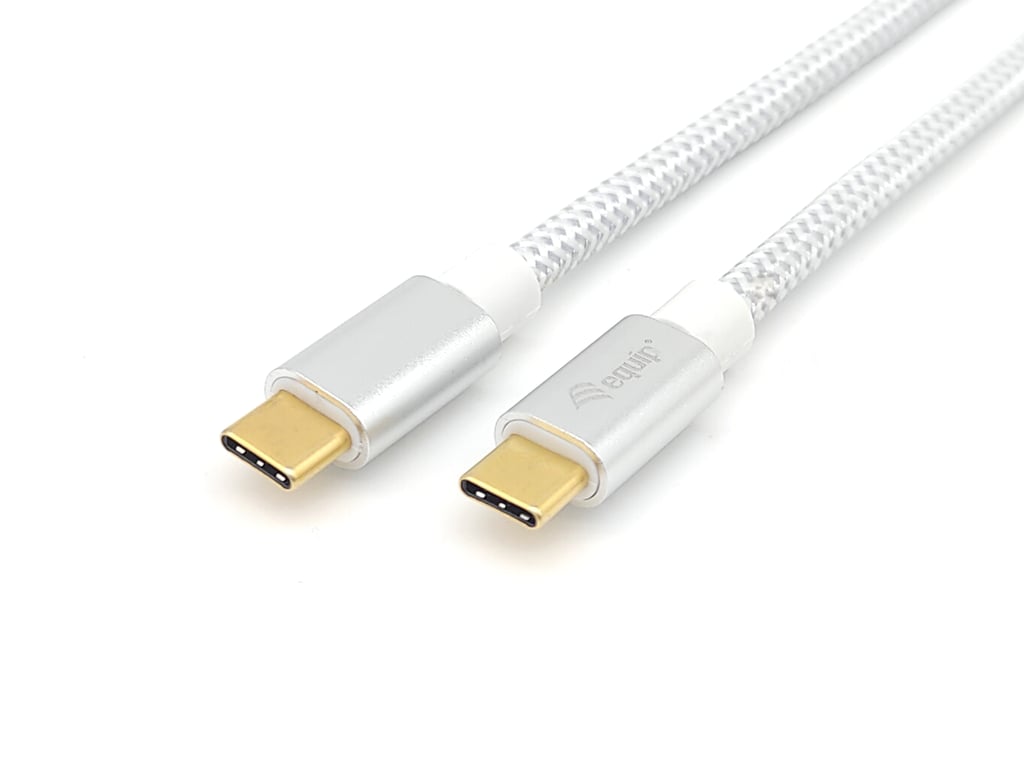 Equip 128355 kabel USB 0,5 m USB 3.2 Gen 2 (3.1 Gen 2) USB C Srebrny, Biały