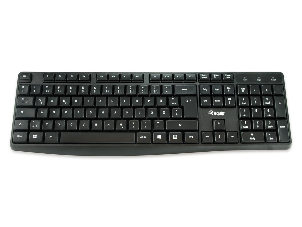 Equip 245212 klawiatura USB QWERTY Portugalski Czarny 245212