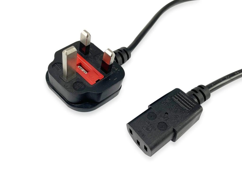 Equip 112300 kabel zasilające Czarny 2 m BS 1363 C13 panel