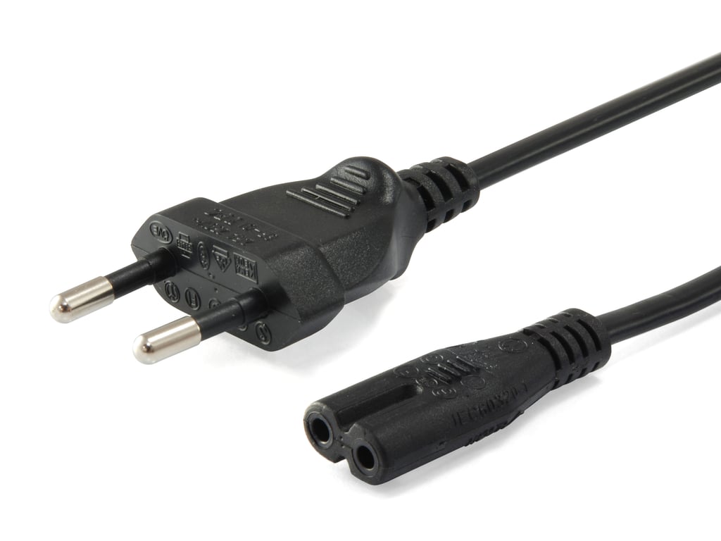 Equip 112161 kabel zasilające Czarny 3 m Wtyczka zasilająca typu C C7 panel