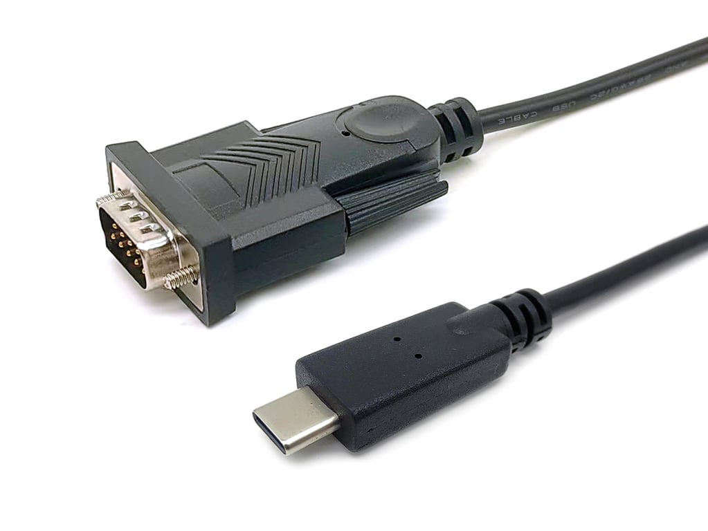 Equip 133392 kabel równoległy Czarny 1,5 m USB Type-C DB-9