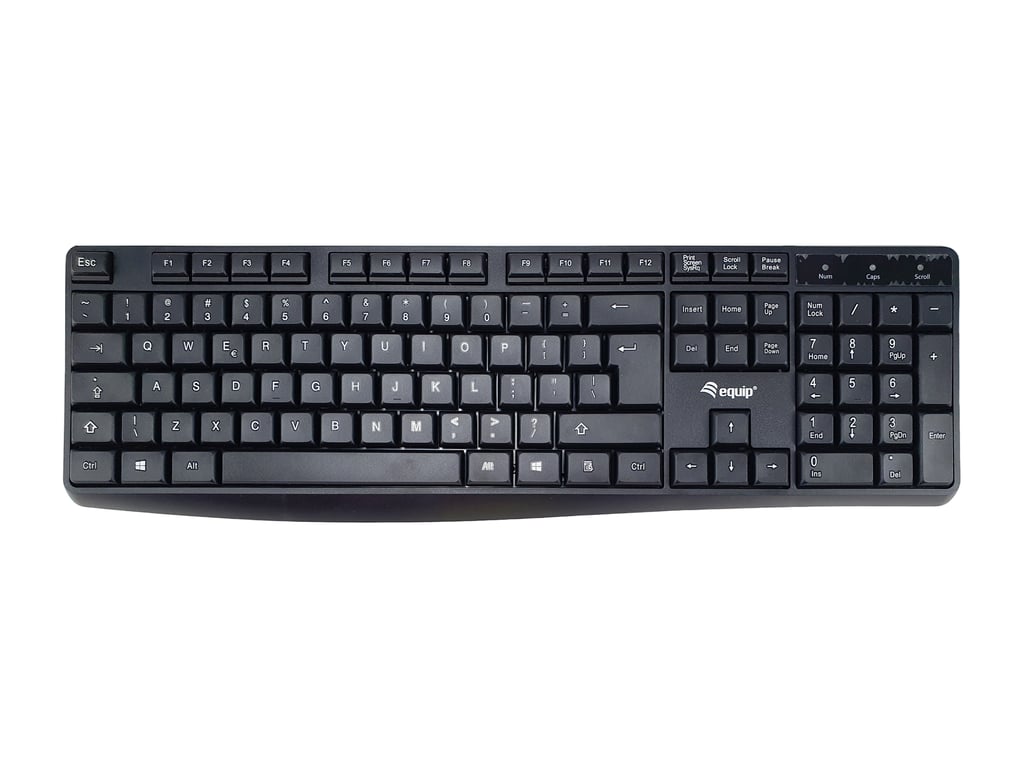 Equip 245215 klawiatura USB QWERTY US English Czarny 245215