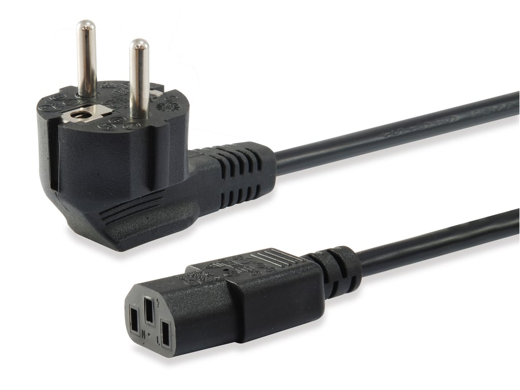 Equip 112120 kabel zasilające Czarny 1,8 m CEE 7/7 C13 panel