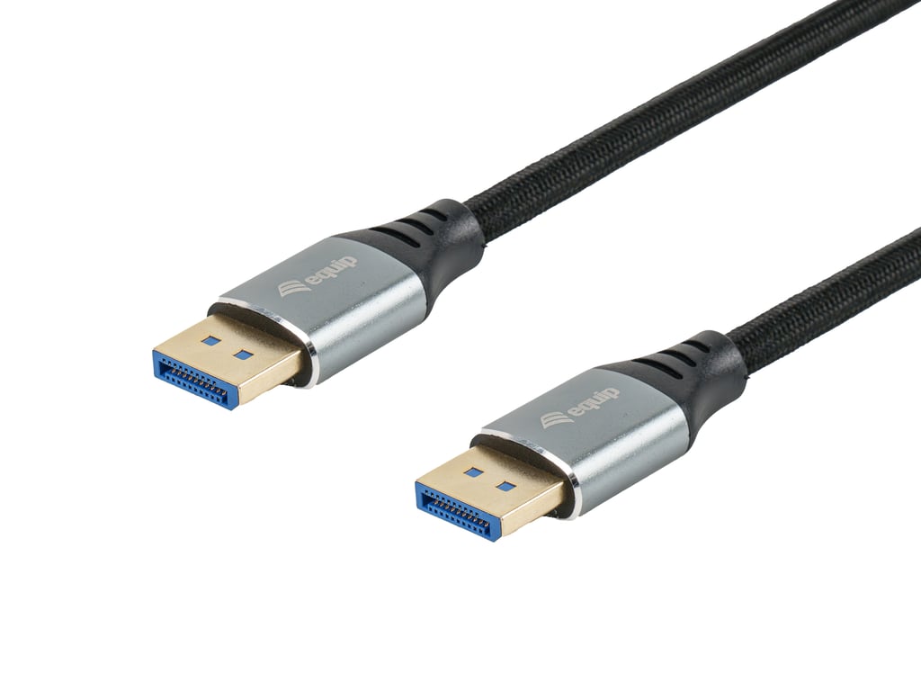 Equip 119281 kabel DisplayPort 1 m Czarny, Srebrny