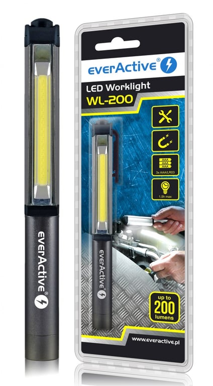 Everactive WL200 latarka Czarny Latarka typu Clip COB LED