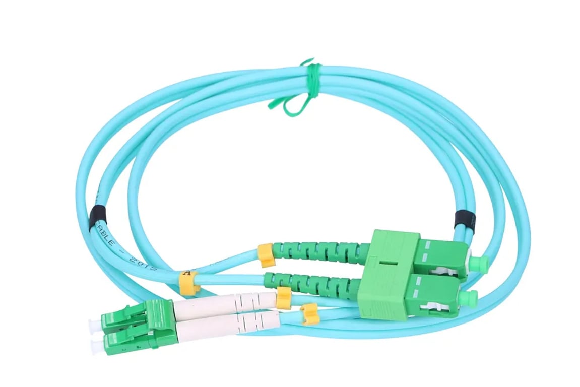 Extralink Patchcord SC/APC-LC/APC Wielomodowy, OM3, Duplex, 3mm, 5m