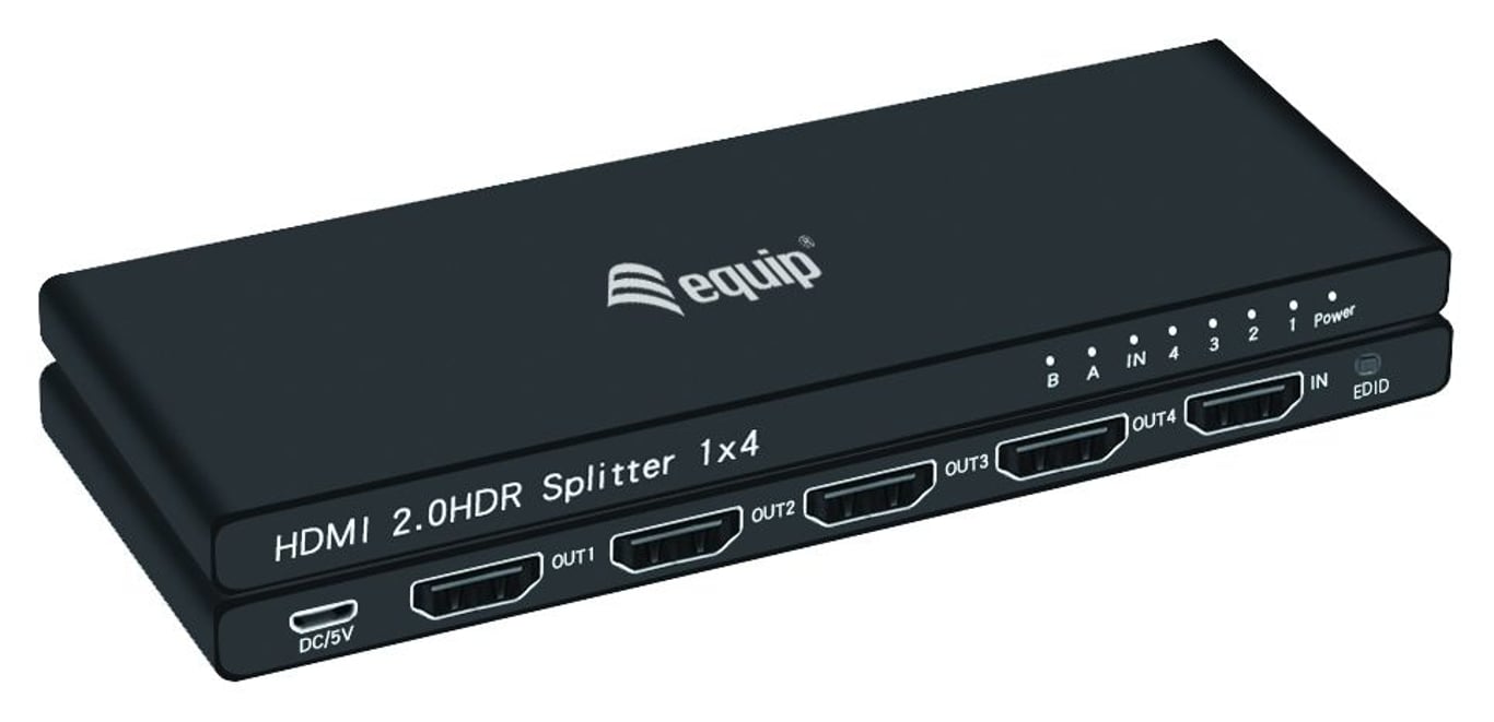 Equip 332717 rozgałęziacz telewizyjny HDMI 4x HDMI