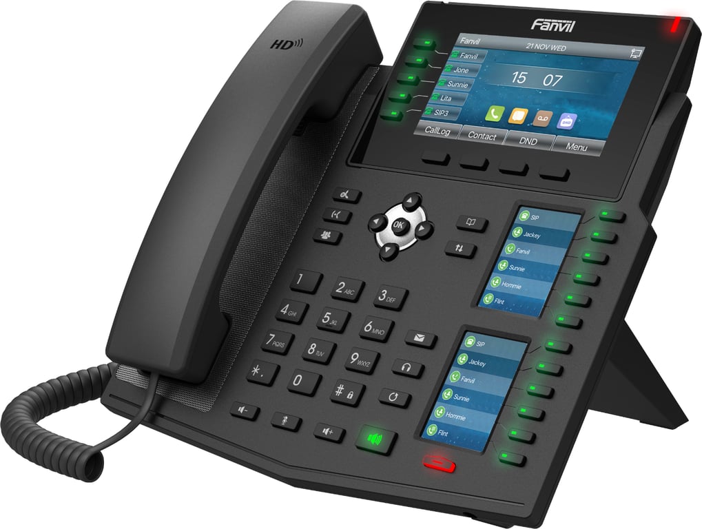Fanvil X6U V2 telefon VoIP Czarny 20 linii LCD Wi-Fi