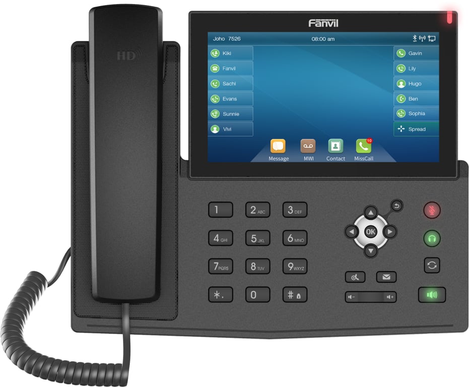 Fanvil X7 V2 telefon VoIP Czarny 20 linii LED