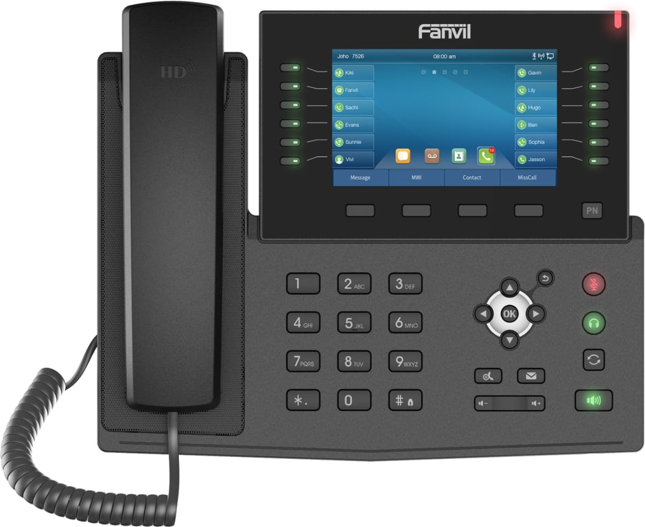 Fanvil X7C V2 telefon VoIP Czarny 20 linii LCD Wi-Fi