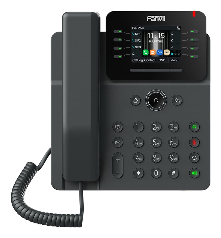 Fanvil V62G telefon VoIP Czarny 12 linii LCD
