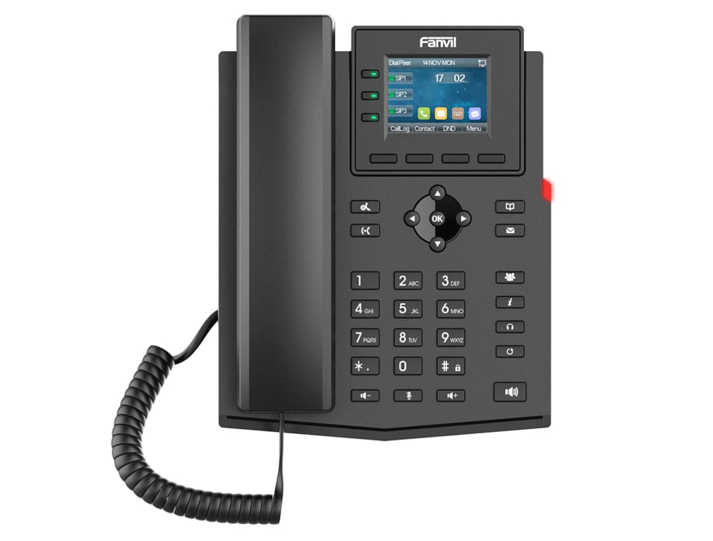 Fanvil X303G telefon VoIP Czarny 4 linii LCD