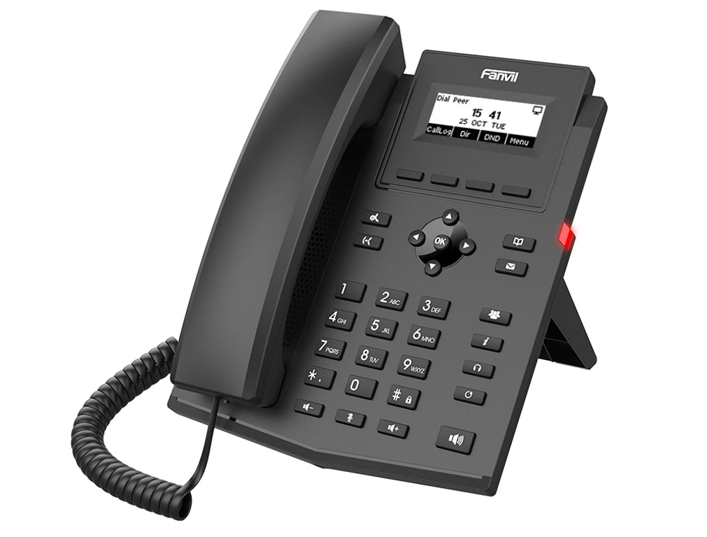 Fanvil X301G telefon VoIP Czarny 2 linii LCD