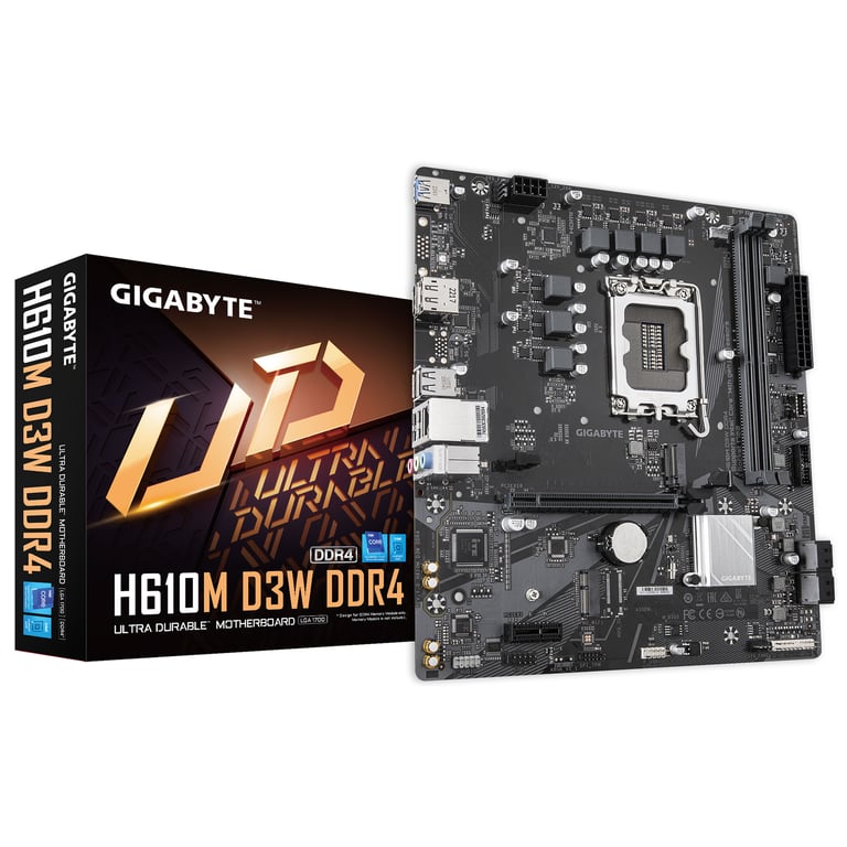 GIGABYTE H610M D3W DDR4 płyta główna Intel H610 LGA 1700 micro ATX H610M D3W DDR4