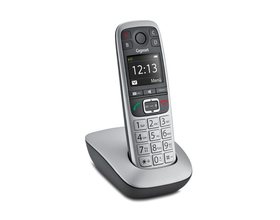 Gigaset E560 Telefon w systemie DECT Nazwa i identyfikacja dzwoniącego Czarny, Srebrny