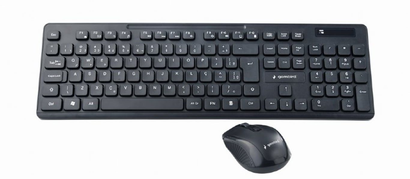 Gembird KBS-WCH-03-DE klawiatura Dołączona myszka RF Wireless QWERTZ Niemiecki Czarny