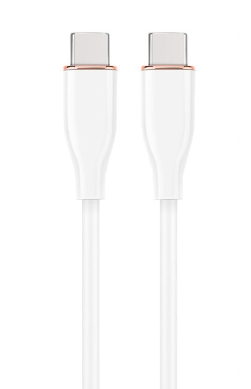 GEMBIRD Kabel USB Typ-C Power Delivery PD ładowanie i transmisja danych 60W oplot silikonowy 1.5m kolor biały